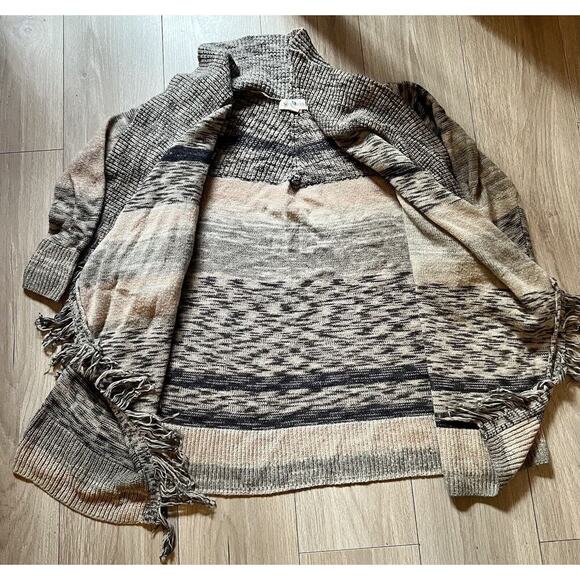 Knox Rose Cardigan Sweater Womens Size 1 Multicolor Open Front Boho Bohemian - Picture 2 of 5